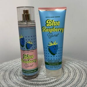 BBW Blue Raspberry Burst Fragrance Mist and Body Cream Set of 2 NWT